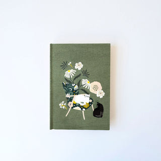 Cuaderno Artesanal Flores & Ronroneos "S"