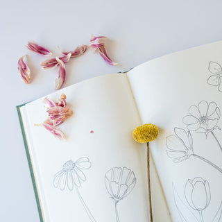 Cuaderno Artesanal Moka Flowers