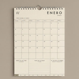 Calendario de Pared 2027 Días en Calma