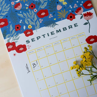 Calendario de Pared Ritmo Floral