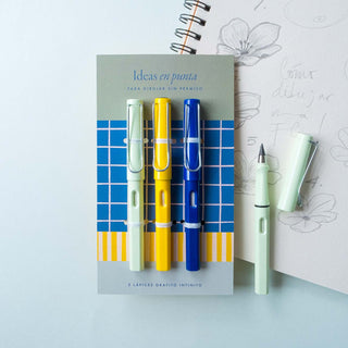 Set 3 Lápices Infinitos Ritmo Azul