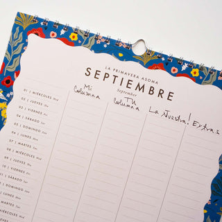 Planner Flexible Ritmo Floral - 4 columnas