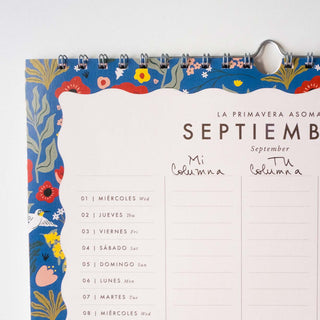Planner Flexible Ritmo Floral - 4 columnas