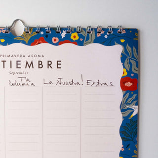 Planner Flexible Ritmo Floral - 4 columnas