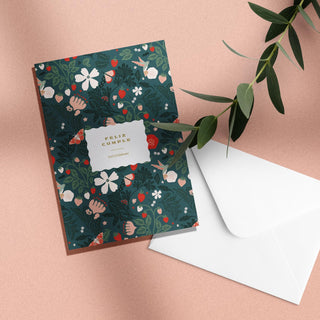 Postal Feliz Cumple Floral
