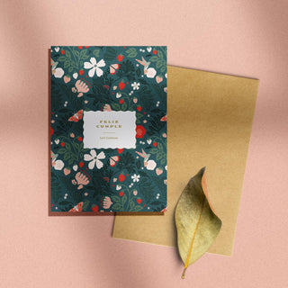 Postal Feliz Cumple Floral