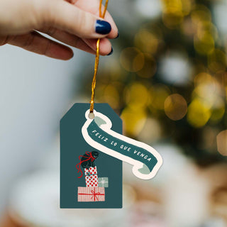 Etiquetas colgantes troqueladas Navidad Mix