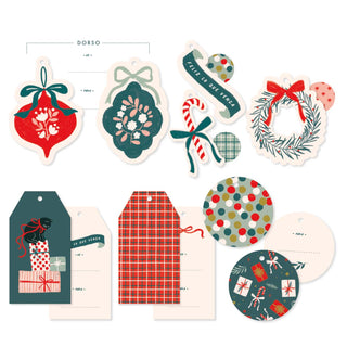 Etiquetas colgantes troqueladas Navidad Mix