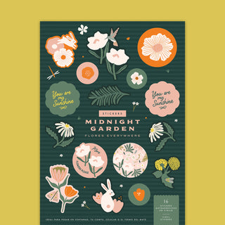 Plancha Stickers Flores Everywhere