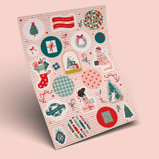 Plancha Stickers Instantes de Navidad