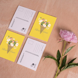 Postal Felices & Forever Cono Floral